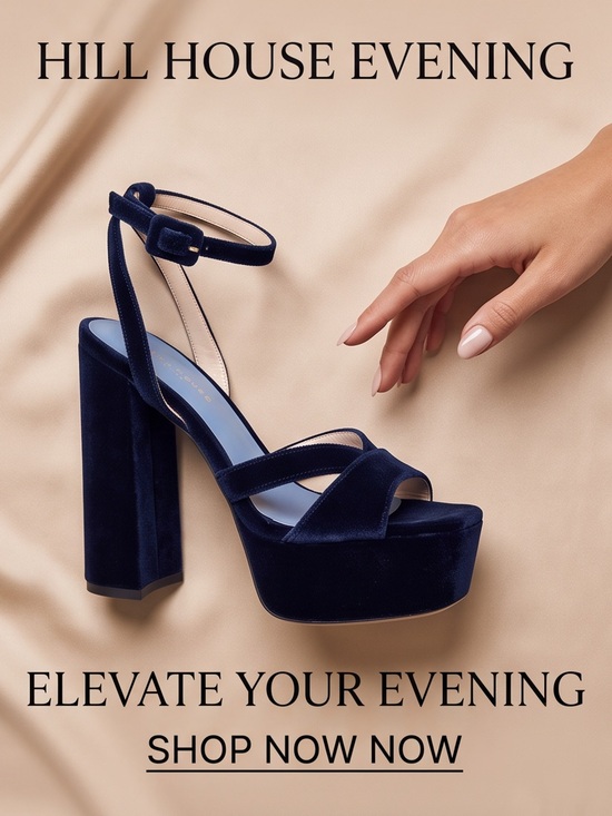 Hill House Shoes - HILL HOUSE 🇮🇹 WOMEN'S BLUE VELVET FASHION HEELED SANDALS
